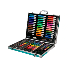 Liderpapel Estuche de Pintura en Aluminio 150 Piezas Maletín 37,8x29,7x4,6 cm