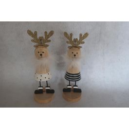 Figura Navidad Moderna DKD Home Decor Blanco Negro 6.5 x 21.5 x 6.5 cm (12 Unidades) Precio: 31.50000018. SKU: B1A2EDCPZ3