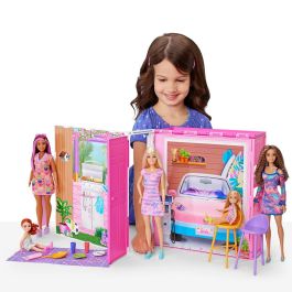 Barbie HRJ77 Muñeca 65 Aniversario con Casa de Muñecas Plegable Amueblada, 2 Pisos, 4 Áreas de Juego y Cachorro Barbie HRJ77 Muñeca 65 Aniversario con Casa de Muñecas Plegable Amueblada, 2 Pisos, 4 Áreas de Juego y Cachorro