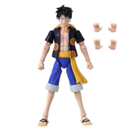 Bandai Figura de Accion One Piece Anime Heroes Monkey D. Luffy Dressrosa 17cm 17 Puntos de Articulación