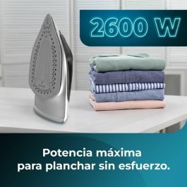 Cecotec IronHero 2600 Force Plancha seco 2600 W, vapor 55g/min, Suela Turbo Slide, Antical Cyclo Clean, Negro/Azul