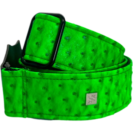 GETM Correa Guitarra Bajo Ostrich Neon Green Ajustable hasta 165 cm
