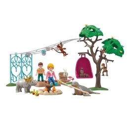 Playmobil Fiesta de cumpleaños divertida | Set de juego con figuras de niños, animales y accesorios | Edad +3 años