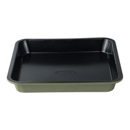 San Ignacio Bandeja Cuadrada Experto Acero al Carbón para Horno 26 x 26 x 3.5 cm Color Verde Oliva Revestimiento Antiadherente