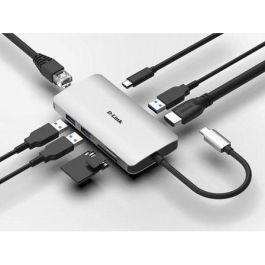 D-Link DUB-M810 Docking Station Hub USB-C con HDMI 4K, Gigabit Ethernet, Lector SD/microSD, 3x USB 3.0 y USB-C Power Delivery 100W Gris D-Link DUB-M810 Docking Station Hub USB-C con HDMI 4K, Gigabit Ethernet, Lector SD/microSD, 3x USB 3.0 y USB-C Power Delivery 100W Gris