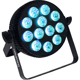 ALGAMLIGHT Foco Proyector LED PAR 12x10W RGBW Slim, Ángulo 60°, DMX, IR, Aluminio, Ideal para Escenarios y Eventos