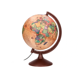 Liderpapel Globo Terraqueo con Luz Físico y Político Estilo Antiguo, Diámetro 26 cm, Esfera Educativa para Hogar y Escuela