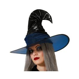 Sombrero De Bruja Negro Con Ala Azul Brillante Y Copa Rígida Halloween Disfraces Magia Precio: 5.50000055. SKU: B1GGNGBD9V