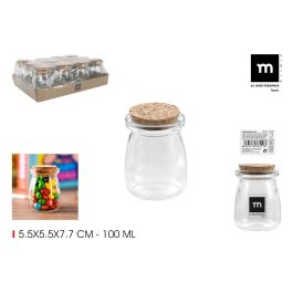 Tarrito de vidrio con tapón de corcho 100 ml - La Mediterranea (36 Unidades) Precio: 16.78999993. SKU: B1FV6JYM35