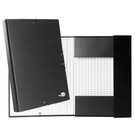 Liderpapel Carpeta proyectos folio lomo 30mm cartón forrado negra 250 x 350 mm