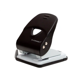 Q-connect Taladrador kf14221, 2 Taladros, Negro, Capacidad 40 Hojas, Apertura 3.5 mm
