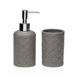 Set de Baño Versa Gris Dolomita 6,8 x 17 x 6,8 cm Set de Baño Versa Gris Dolomita 6,8 x 17 x 6,8 cm