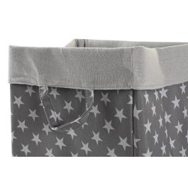DKD Home Decor Cesta Basicos Gris Blanco 30 x 45 x 30 cm (6 Unidades)