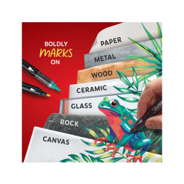 Sharpie Rotulador Acrílico Punta Redonda Blíster 2 Unidades Blanco y Negro para Múltiples Superficies