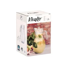 Jarra de Cristal Vivalto Transparente con Tapa, 1.8L, 18 x 24 x 14.5 cm (Set de 8)
