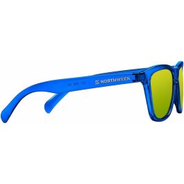 Northweek KIDS BRIGHT #blue-gold Gafas de Sol Niños Rectangulares Polarizadas UV400 Policarbonato Montura Azul Cristal Verde