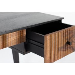 GINER Y COLOMER Escritorio de Madera de Palisandro y Metal Marrón 132 cm