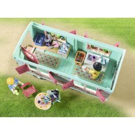 Playmobil 71441 - Set Cafetería y Tren con Huerto Country – Juguete para Niños +4 años con Techo Desmontable y Accesorios