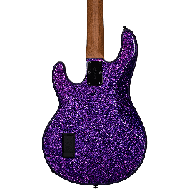 Sterling StingRay Ray34 Rm/R - Bajo Eléctrico Purple Sparkle con EQ 3 bandas y pastillas Alnico Humbucking