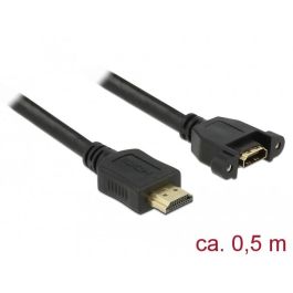 DeLOCK 85463 Cable HDMI-A Macho a HDMI-A Hembra para empotrar, 4K 30Hz, 0.5m, Negro Precio: 30.50000052. SKU: B13L68G3H4