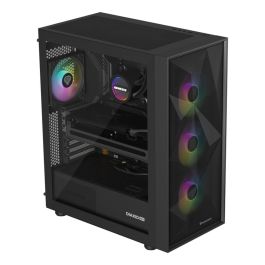GENESIS NLG-2321 Kit de Refrigeración Líquida para Ordenador, Carcasa PC, Negro, 3 Ventiladores, Iluminación LED RGB