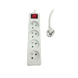 MicroConnect Regleta de 4 tomas con interruptor on/off, Tipo E, 1.5m, Color blanco Precio: 6.50000021. SKU: B1ENAWP7MS