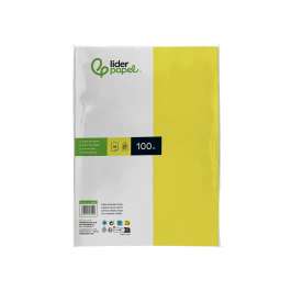 Liderpapel Papel Color A4 80gr Limón Paquete de 100 Hojas