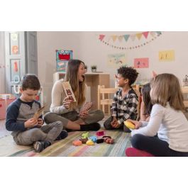 Miniland Juego Emotiblocks 32350 - Figuras para Aprender Emociones con 6 Personajes Intercambiables y Actividades