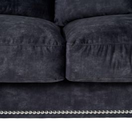 Sofá 3 Plazas Gris Oscuro Tejido Salón 228 X 97 X 100 cm