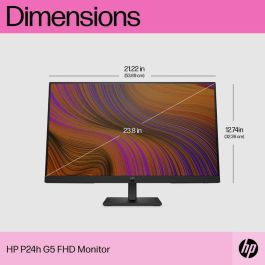 HP P24h G5 Monitor FHD 23.8 pulgadas con Altavoces Integrados, ideal para Teletrabajo y Oficina