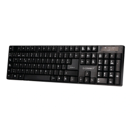 Q-connect Set Teclado + Ratón Inalámbrico 2.4g Negro Compatible Windows