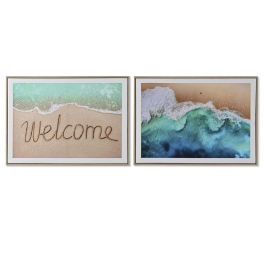 DKD Home Decor Cuadro Mediterráneo de Lienzo Multicolor Playa 72.5 x 52.5 cm Pack 2 Unidades Precio: 47.49999958. SKU: B136CSCALF
