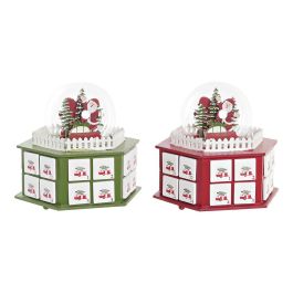 Calendario Adviento Navidad Fantasia DKD Home Decor Verde Rojo 19 x 20 x 22 cm (2 Unidades) Precio: 84.50000031. SKU: B1ERDACBRV