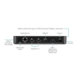 Targus DOCK430EUZ Base USB-C DisplayPort Alt Mode Replicador de Puertos con PD 85W para Vídeo 4K Negro