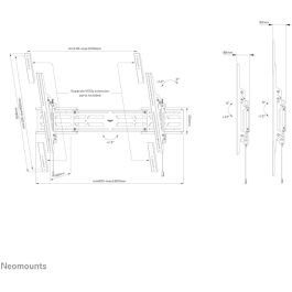 Neomounts WL35S-950BL19 Soporte de Pared TV Robusto Inclinable 55-115" 160kg Acero Negro