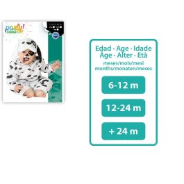 Disfraz Perro Bebé Niño 24 Meses Unisex Temática Animales 4 Piezas Mono Sombrero Orejas Polyester Blanco Novedad 2019