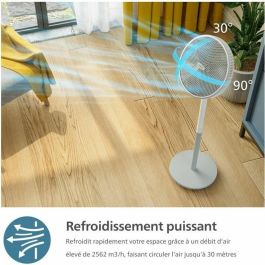 Philips Ventilador de Pedestal CX2550/00 - Altura regulable 82-125 cm - Ultra Silencioso - Blanco