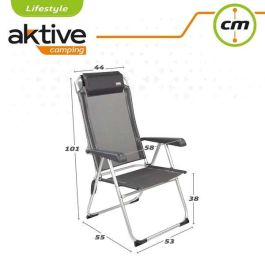 Silla camping aluminio reclinable 5 posiciones 44x55x101cm Silla camping aluminio reclinable 5 posiciones 44x55x101cm