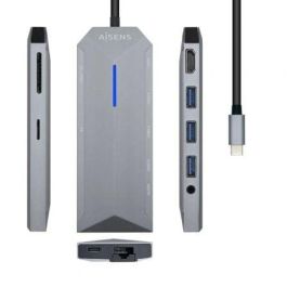 Aisens Dock Station USB-C 9 en 1 con HDMI, RJ45, 3 USB, PD 100W, Audio, SD, Micro SD - Gris Precio: 35.50000003. SKU: S5617282