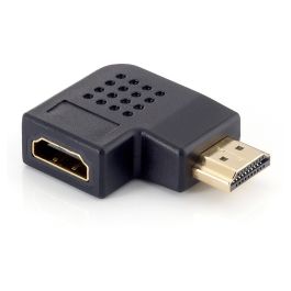 EQUIP 118910 Adaptador HDMI Macho-Hembra Ángulo 90° Negro Chapado en Oro PVC RoHS Certificado Precio: 17.5899999. SKU: B188G36VED
