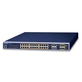 Planet Switch 24 puertos PoE Gigabit 10/100/1000T 802.3at + 4 TP/SFP Gigabit combo gestionable (220W PoE Budget) Precio: 366.58999982. SKU: B1A3BM4EW8