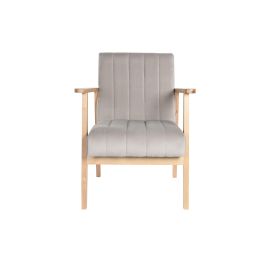 DKD Home Decor Sillón Sixties Gris Natural 68 x 81 x 63 cm