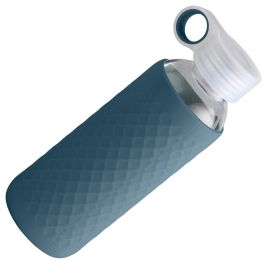 Day Botella de Vidrio Transparente y Silicona 450 ml con Funda Antideslizante y Tapón de Rosca con Anilla, Colores Surtidos Precio: 4.49999968. SKU: B1JMMVYGMX