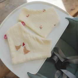 Domiva DOM1735259744703 Pack de 2 Baberos Bandana Maternity Love de Algodón Suave y Absorbente con Broches Ajustables