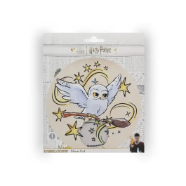 Wondee Alfombrilla de Ratón Redonda Harry Potter Hedwig Antideslizante Control Preciso 200 mm