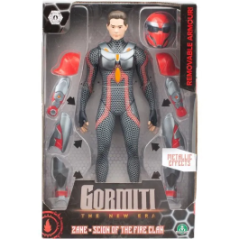 Gormiti GRV034 Figura Articulada Vástago con Armadura Modelo Fuego 27 cm para Niños a partir de 4 Años