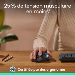 Logitech Ratón Inalámbrico Ergo M575S Negro Bluetooth y Receptor USB