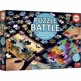 Educa EDU1748018681478 Puzzle Battle Travel - 12 puzzles de viajes y mapas, 42 piezas