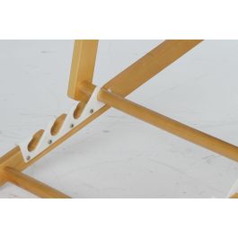 DKD Home Decor Tumbona para Terraza y Jardín Gris Natural con Cojín, MDF y Poliéster, 113x57.5x77 cm, Asiento 44cm, Soporta 100kg