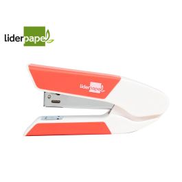 Grapadora Liderpapel Con Regalo De Extraegrapas Y Caja De 1000 grapas 26-6 Capacidad 20H Color Coral